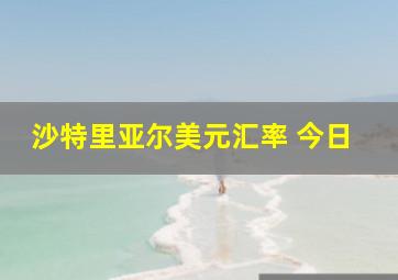 沙特里亚尔美元汇率 今日